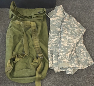 Green Ruck Sack & Size Small Short Military Style Jacket