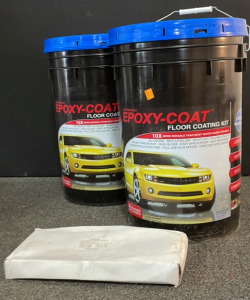 (2) Epoxy-Coat Floor Coating Kits & Pair Epoxy Kit Shoe Spikes