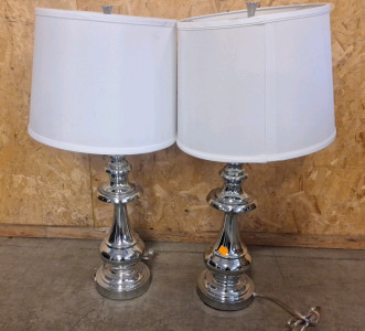 Set of Silver Table Lamps....EB