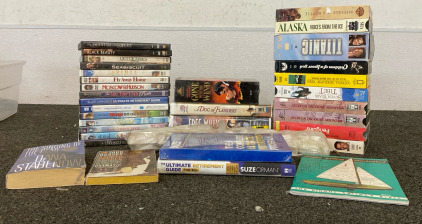 Assorted Books And Movies, Including, Titanic, Spirit, A Wrinkle In Time, And More