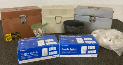 Toggle Switc With Midway Wall Plate, Ammo Cans, And More