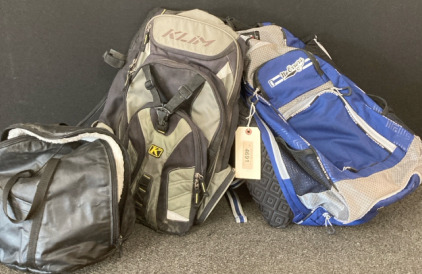 Two backpacks, A Travel bag