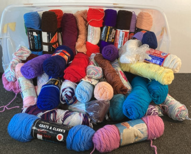 One Giant Tote Of Yarn In All Sorts Of Colors