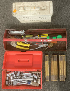 Vintage Tape Measure, Socket Wrench, And More
