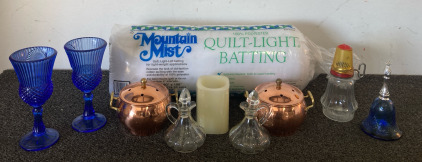 Vintage Copper Pot, Candle, And More