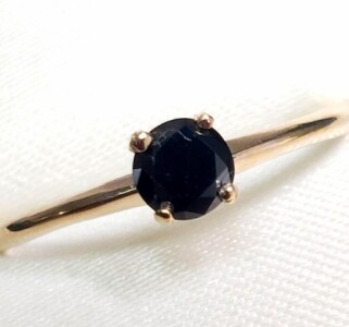 $880 10K Black Diamond(0.43ct) Ring
