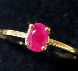 $1800 10K Natural Ruby(0.6ct) Ring