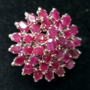 $900 Silver Natural Ruby(7ct) Ring