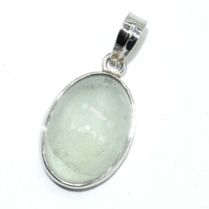 Silver Aquamarine(8.1ct) Rhodium Plated Pendant (~Size 0) (~length 0inches) (~weight 3.95g)