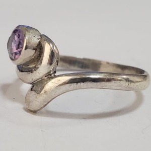 $140 Silver Amethyst Ring