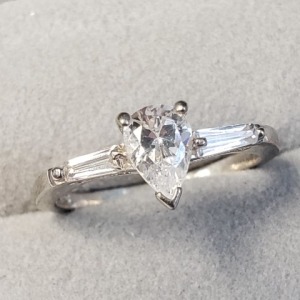 $80 Silver CZ Ring