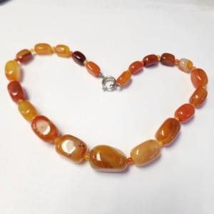 $300 Silver Selenite Heavy 18" Necklace
