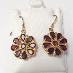 $300 Silver Garnet Earrings
