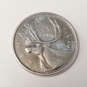 Silver Canadian 25Cent Coin
