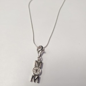 $80 Silver Cz 16" Necklace