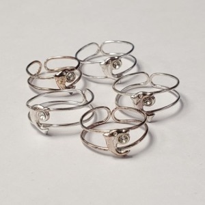 $100 Silver Cz 5 Ring Set