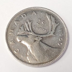 Silver Canadian 25Cent Coin