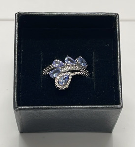 1ct. Tanzanite Bypass Spray Ring (Size 6)