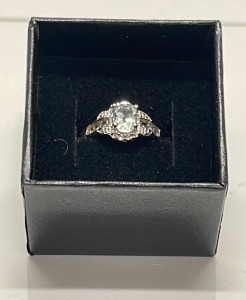 Aquamarine And Tanzanite Ring In Sterling Silver (Size 7)