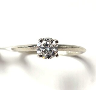 $950 10K White Moissanite Test Like Diamond Looks Better(0.5ct) Ring