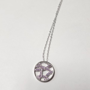 $100 Silver Cz 18" Necklace