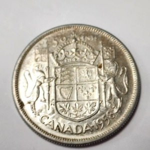 Silver Canadian 50Cent 11.5G Coin