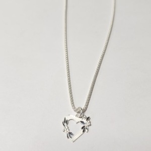 $70 Silver Heart 18" Necklace