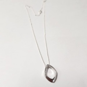 $240 Silver Diamond 16" Necklace