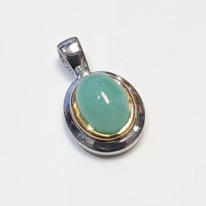 $80 Silver Emerald(1.3ct) Pendant