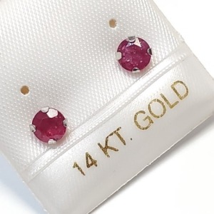 $180 14K Ruby (0.85ct) Earrings