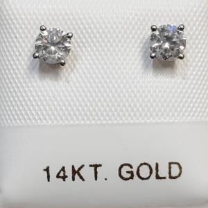 $1500 14K Diamond (0.4Ct,Si1-2,G-H) Earrings