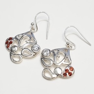 $60 Silver CZ Earrings