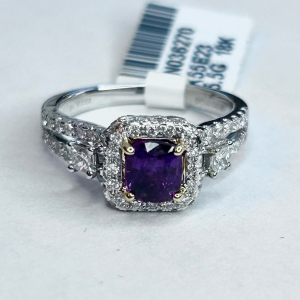 $16,859 Value, 18K Gold GIA Sapphire & Diamond Ring ( Size 6.5 )