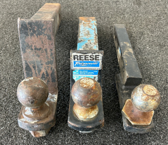 (3) Trailer Hitch Ball Mounts, Various Drop Sizes
