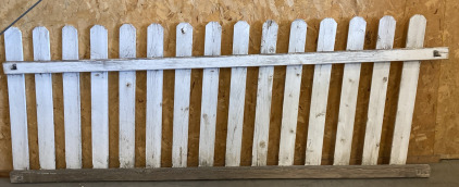(2) White Wood Fence Panels