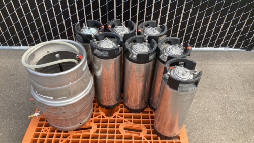 (7) Pony Kegs with Keg Cleaner