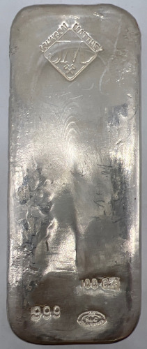 100 oz Johnson Matthew .999 Fine Silver Bar