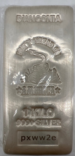 1 Kilo D’Anconia 999+ Silver Bar