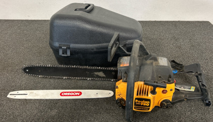 Poulan Pro Chainsaw W/ Case & Extra Bar