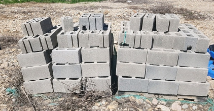 (2) Pallets Of 14" x 5" Cinder Blocks