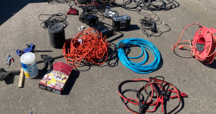 Extension Cables, Microphone’s, Small Auto Tools, Adaptable Phone Charger, Jumper Cables, Ect