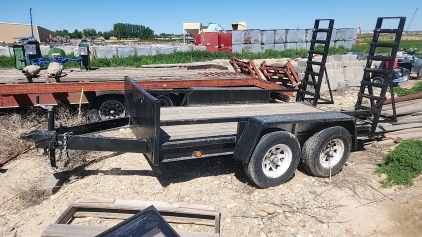 10' Black Dual Axle Atv Trailer With Ramps