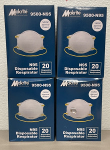 (80) Makrite N95 Disposable Respirators