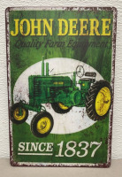 (5) Metal Signs 12”x 8”… John Deer, Miller Light, And More - 3