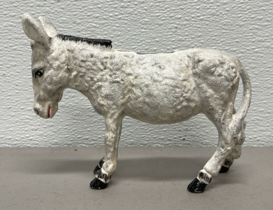 Cast Iron Painted Donkey Piggy Bank