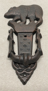 Cast Iron Grizzly Bear Door Knocker