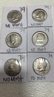 (12) 1974 Kennedy Half Dollars - No Mint - 2