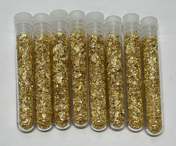 (8) Bottles Of Gold Flake/Leaf Gold