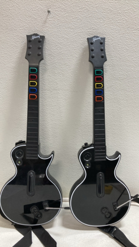 (2) Xbox Guitar Hero Guitars