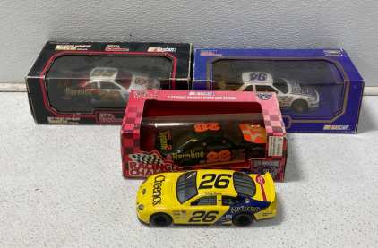 (1) 1997 Nascar #26 Johnny Benson Cheerios Diecast (1) 1997 #28 Dave Allison Diecast (1) 1994 Inaugural Brickyard 400 Nascar Diecast